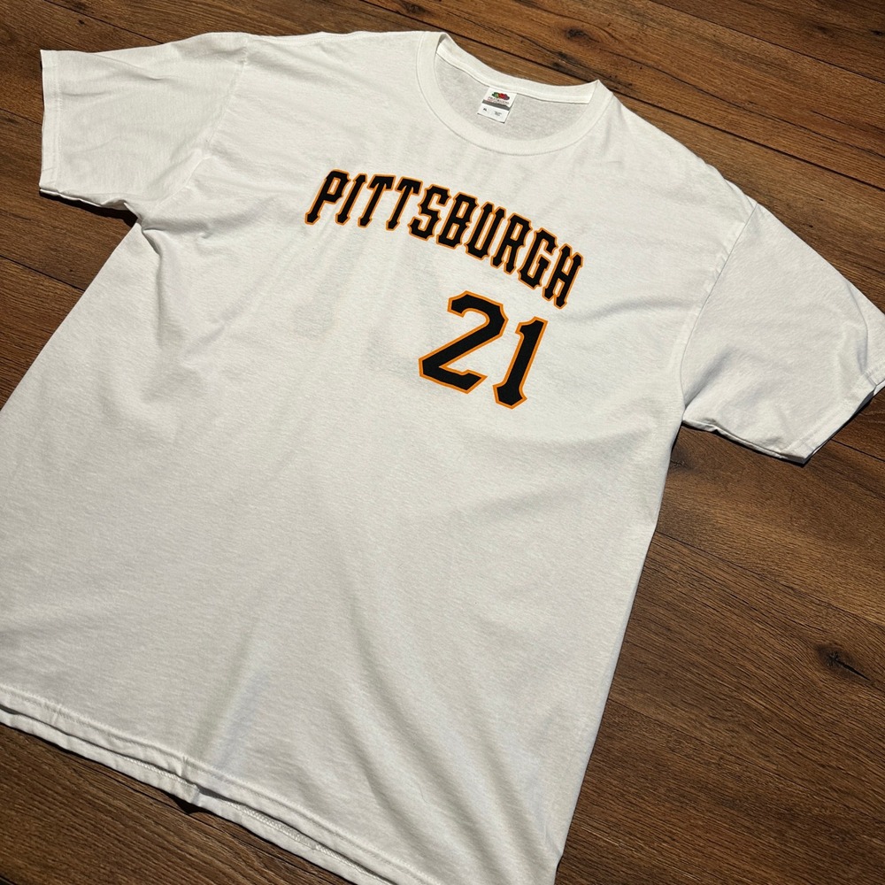 Fruit of the Loom White Pittsburgh Clemente 21 T-Shirt Men XL